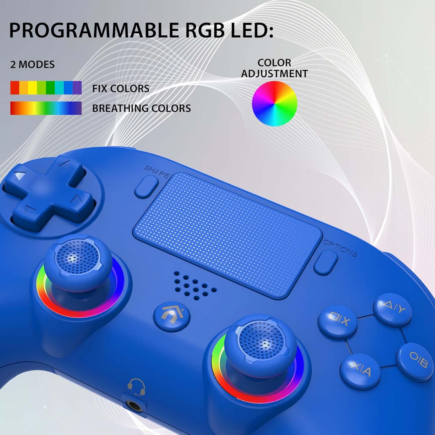 Thumbnail 1 de SUBSONIC Controller wireless Bluetooth per PS4 con LED, vibrazione e jack 3,5 mm per cuffie