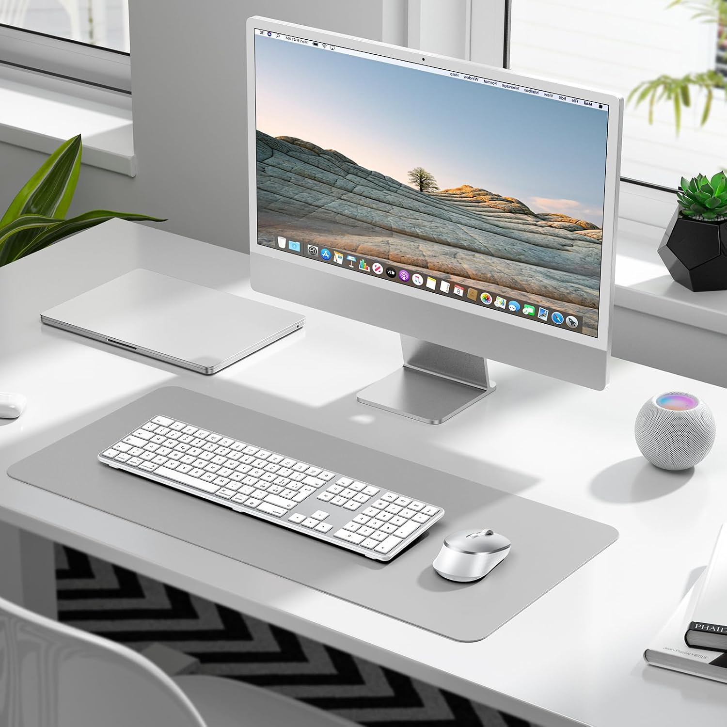 Thumbnail 4 de OMOTON Kit Tastiera e Mouse Wireless Bluetooth per Mac con 3 Canali e Ricaricabili - Layout Italiano QWERTY