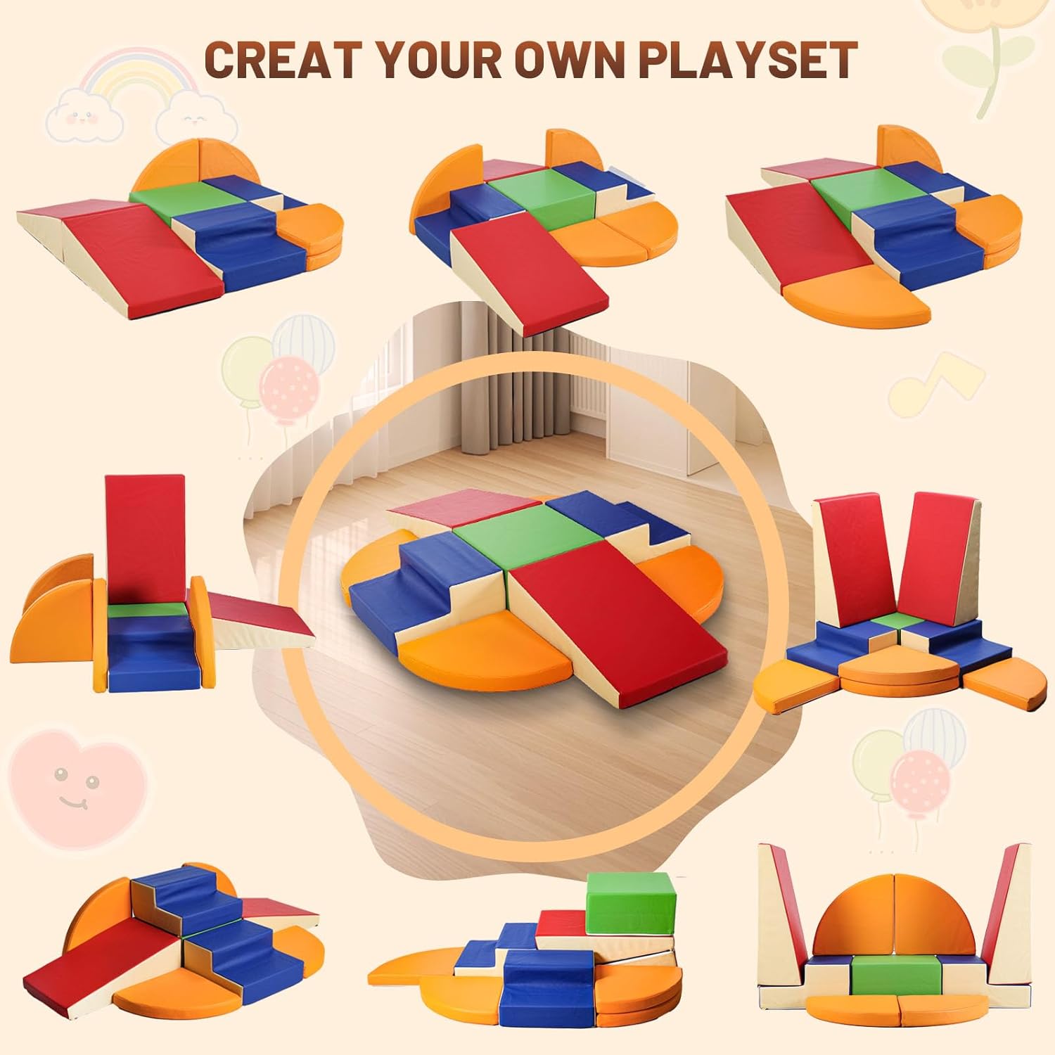 Thumbnail 4 de JungleDove Baby Soft Play Set 9-piece soft play toys