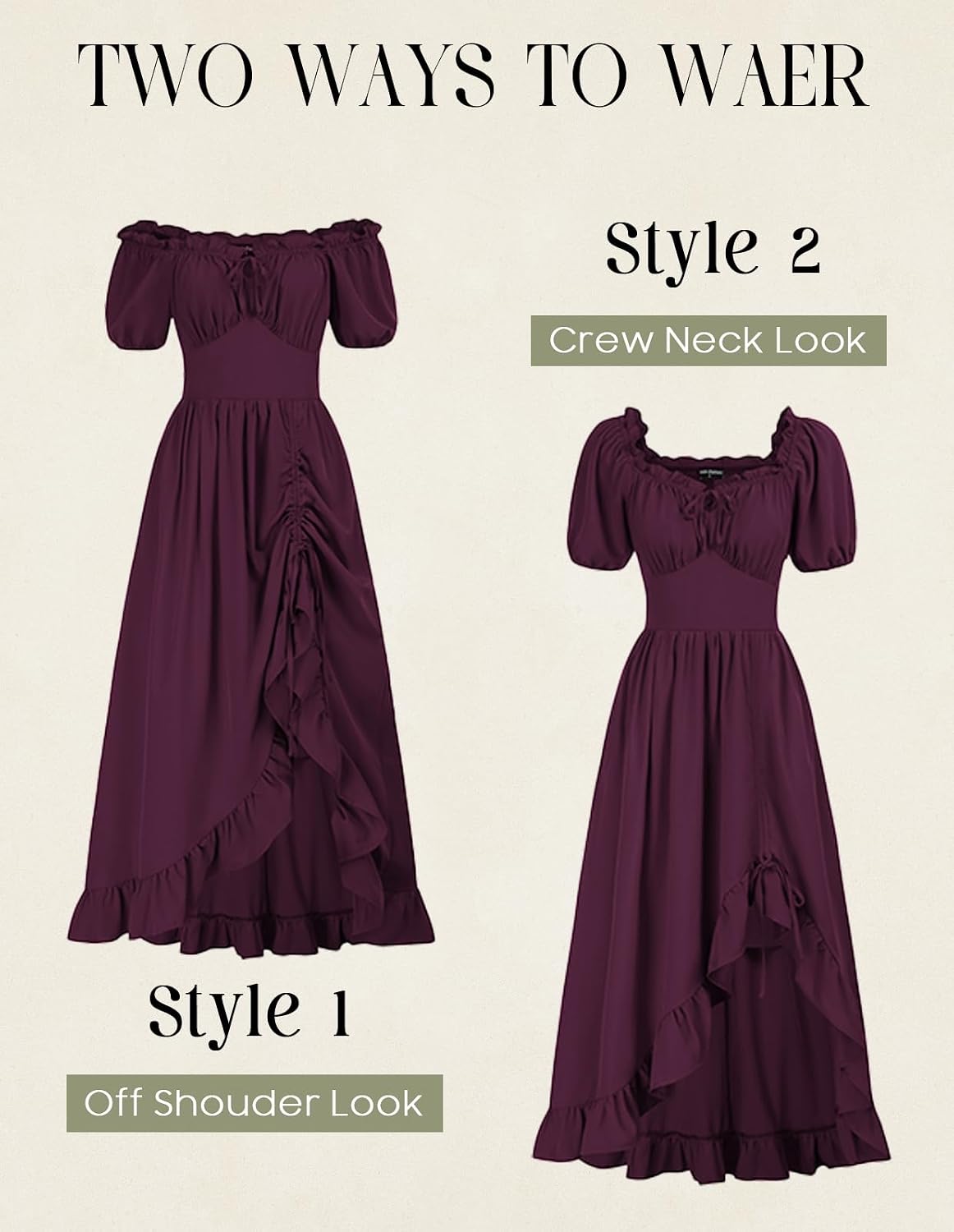 Detalle de Scarlet Darkness Renaissance Dress with Pockets