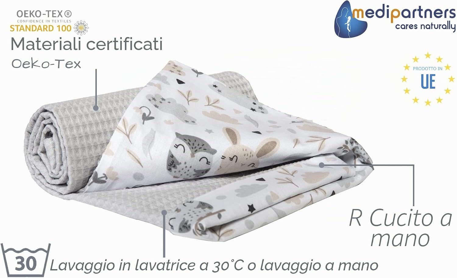 Thumbnail 1 de Medi Partners Copertina neonata in cotone 75x100