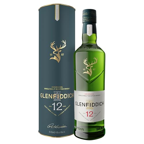 Detalle de Glenfiddich 12 Jahre Single Malt Scotch Whisky – Geschenkverpackung (Design variiert)