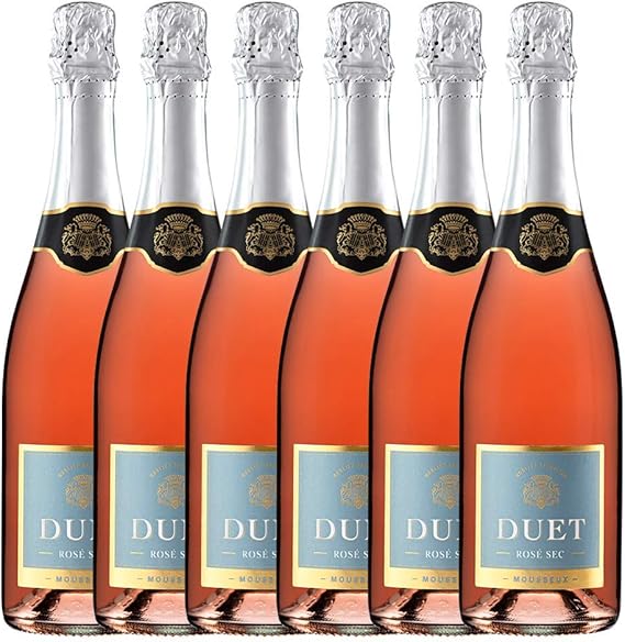 Detalle de DUET Vino Espumoso Rosado Semi Seco - 6 botellas 🍾