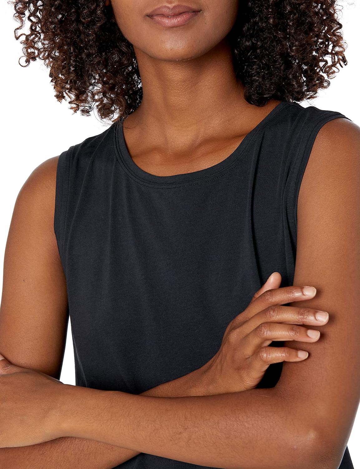 Detalle de Amazon Essentials Women's Soft Cotton Relaxed-Fit Workout Tank Top (Plus Size Available)