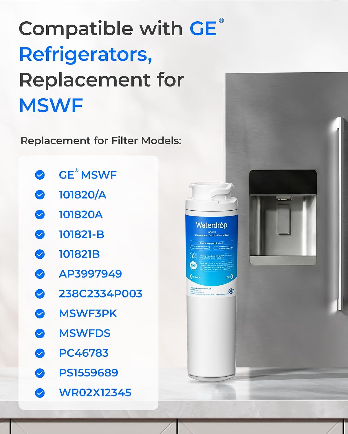 Thumbnail 1 de Waterdrop Refrigerator Water Filter MSWF
