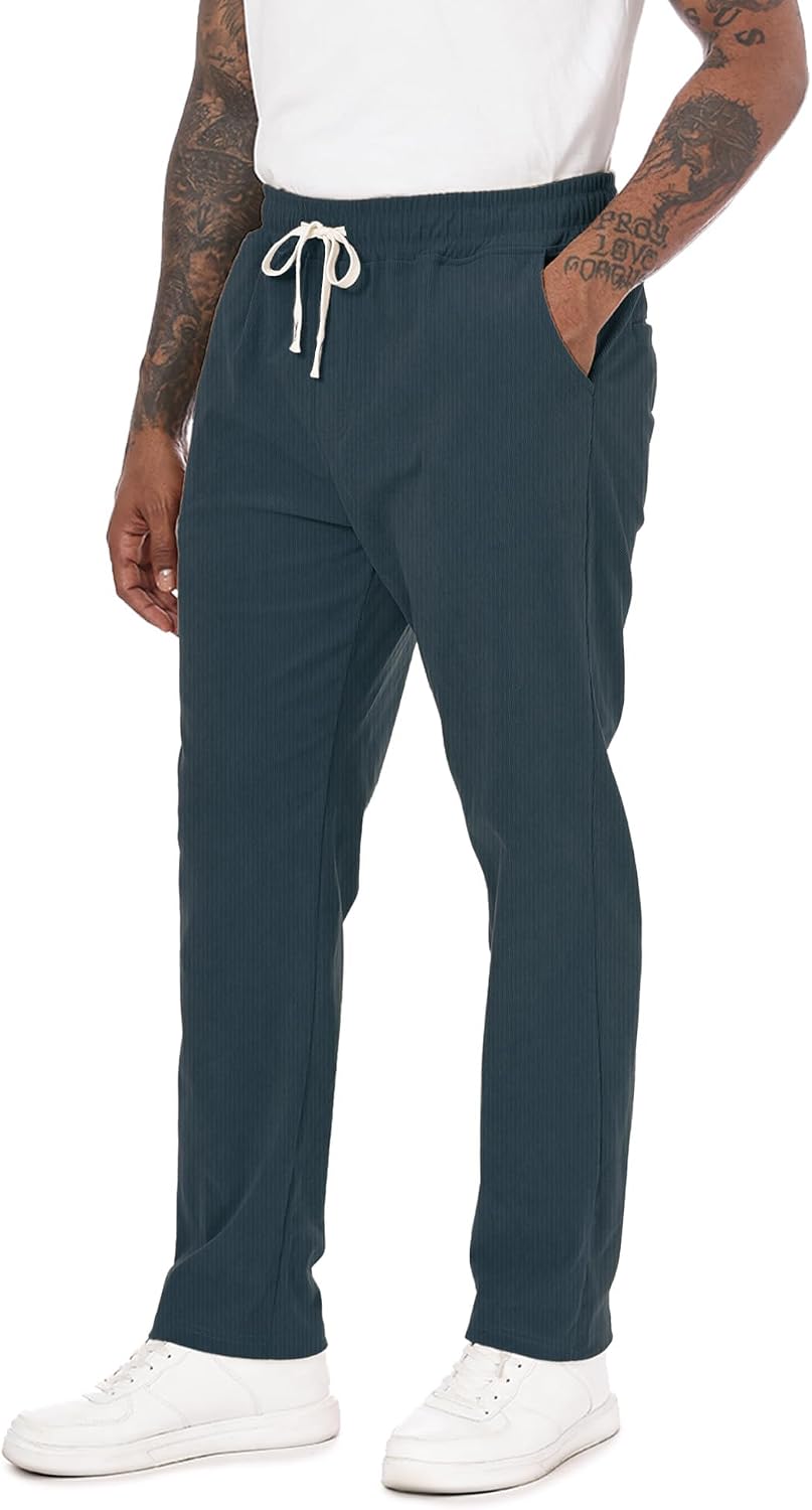 Detalle de Yageshark Pantalon velours côtelé 100 % polyester