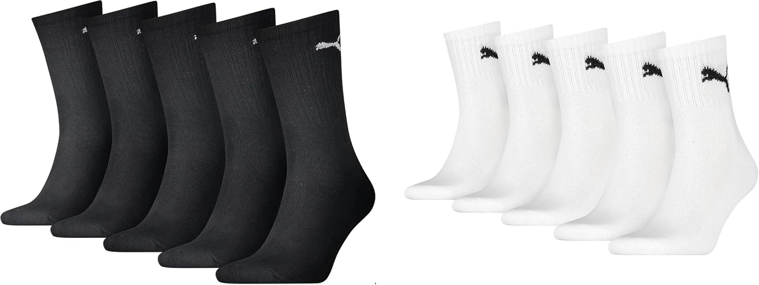Detalle 2 de PUMA Unisex Crew Socken (5er Pack) – Komfortabler Allrounder
