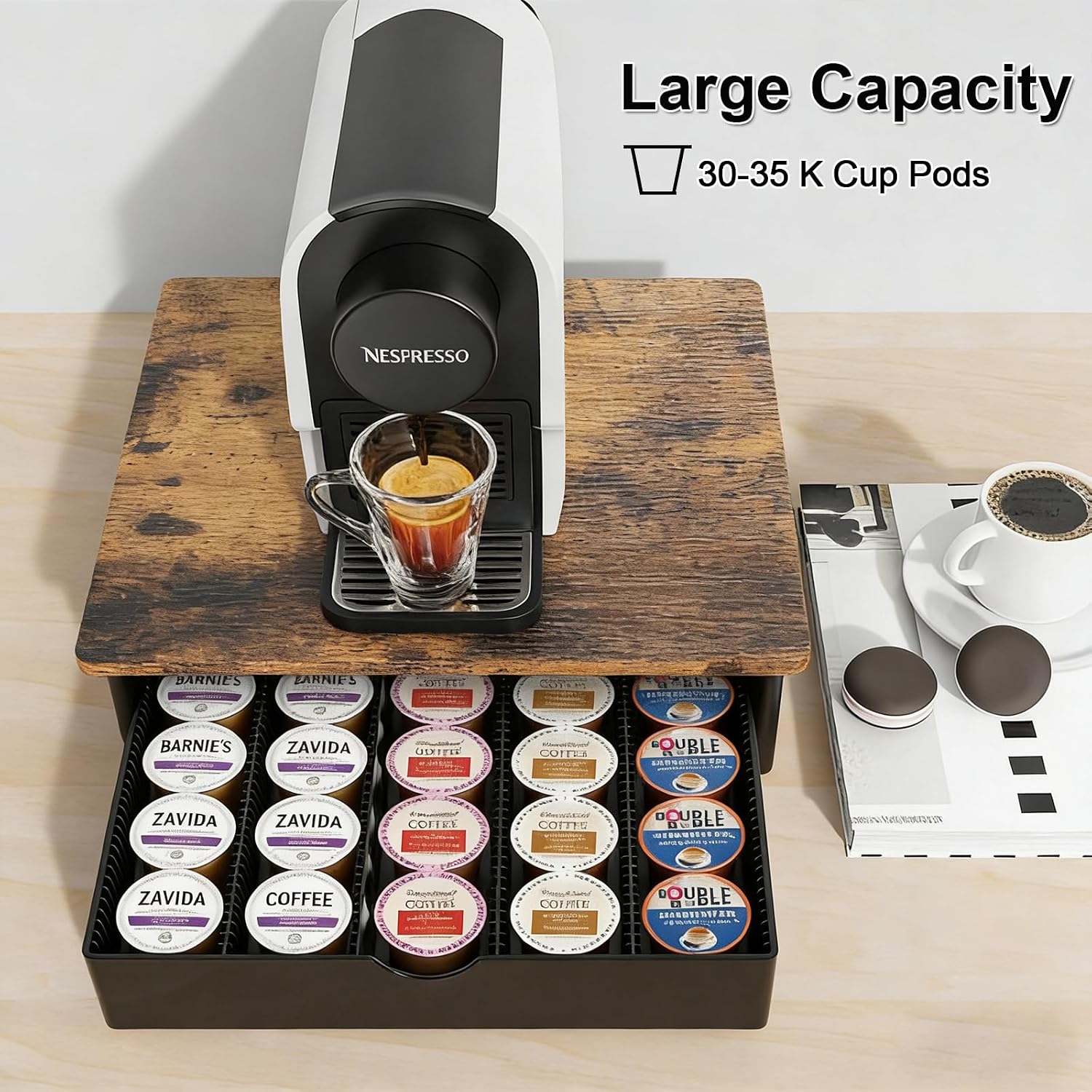 Thumbnail 4 de gianotter Vertuo Pod Holder Drawer in Wood