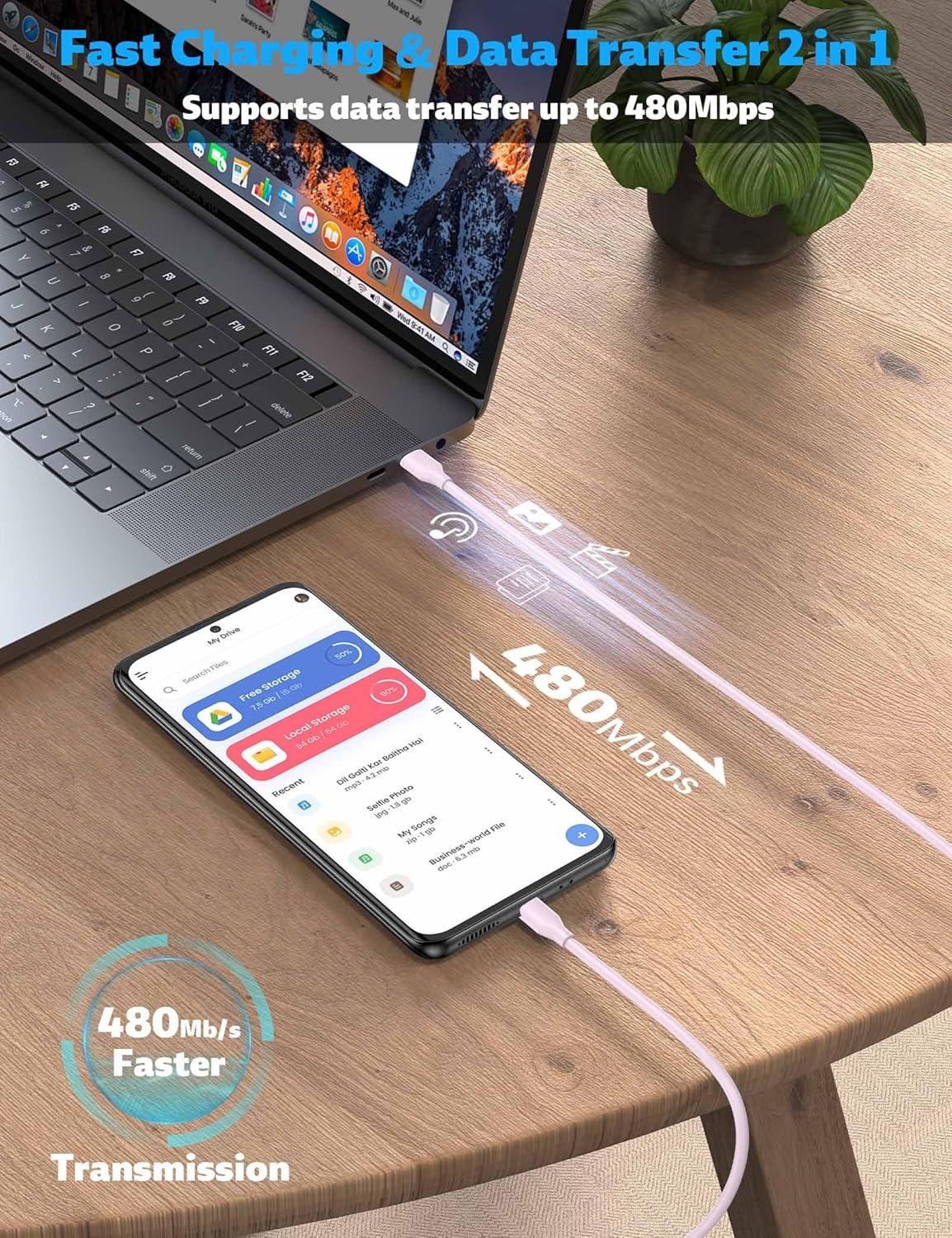 Thumbnail 2 de USB C Cable 2m 6A fast charge
