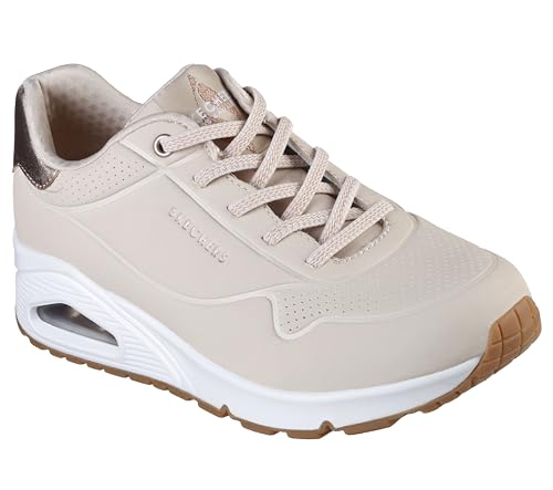 Thumbnail 2 de Skechers Uno - Shimmer Away para mujer (Natural, talla 38 EU): zapatillas con tacto acolchado y ribete metálico