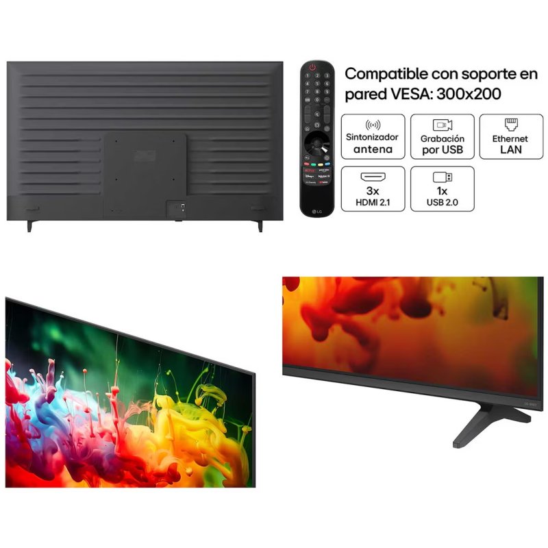 Detalle de LG QNED7EB3C 55" MiniLED 4K con WebOS (55QNED7EB3C) - Cine en Casa y HDR10