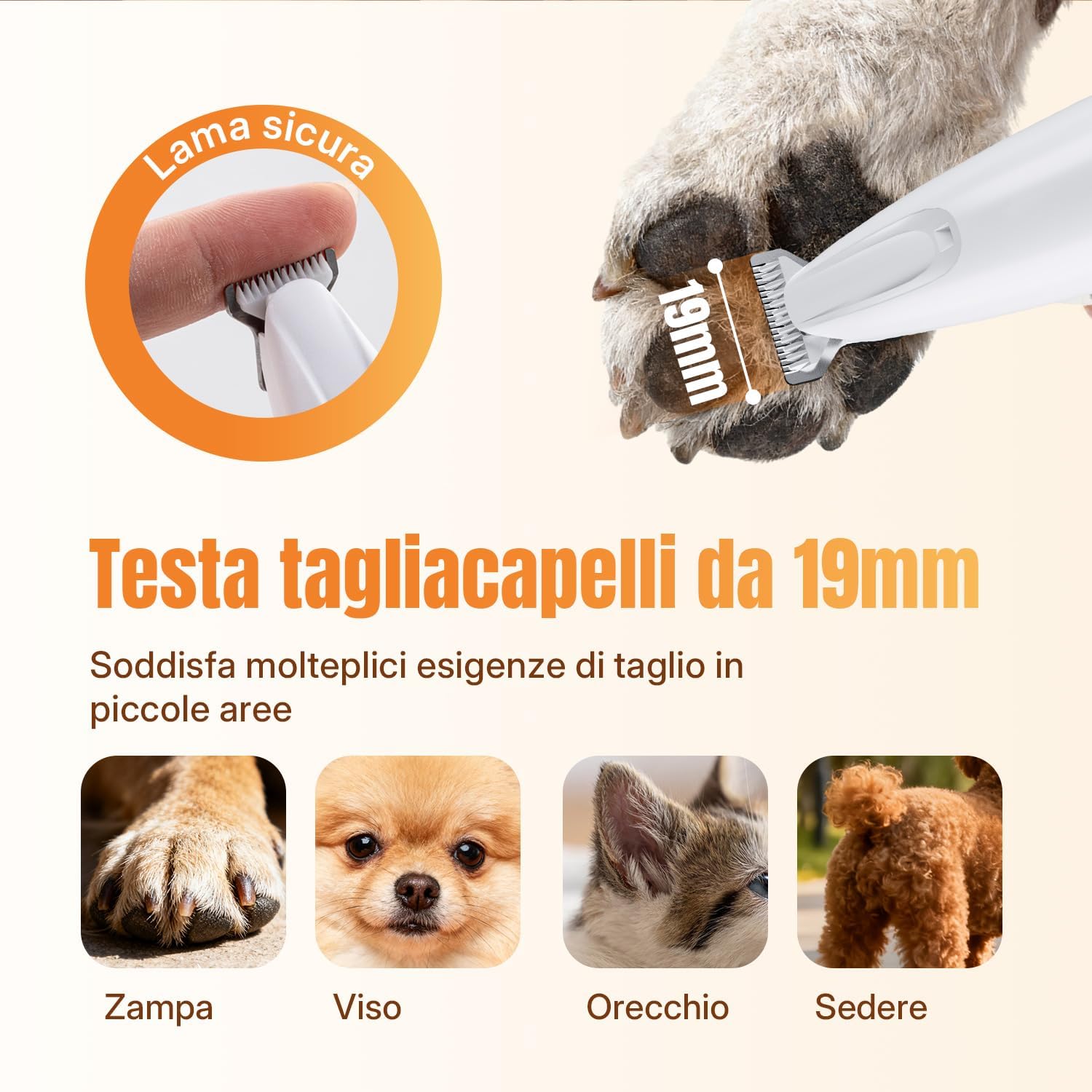 Detalle de Mcbazel Kit di Toelettatura Elettrico 2-in-1 🐾
