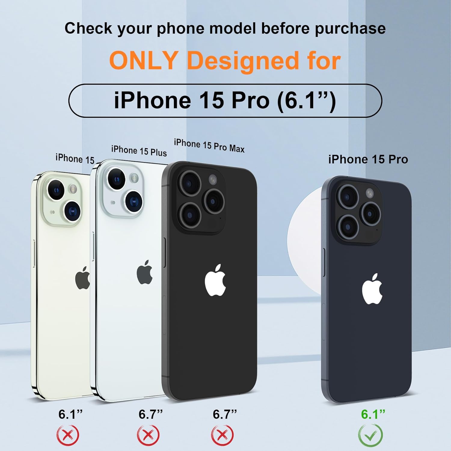 Thumbnail 7 de ORETECH Funda Magnética iPhone 15 Pro 🖤 Incluye Protectores