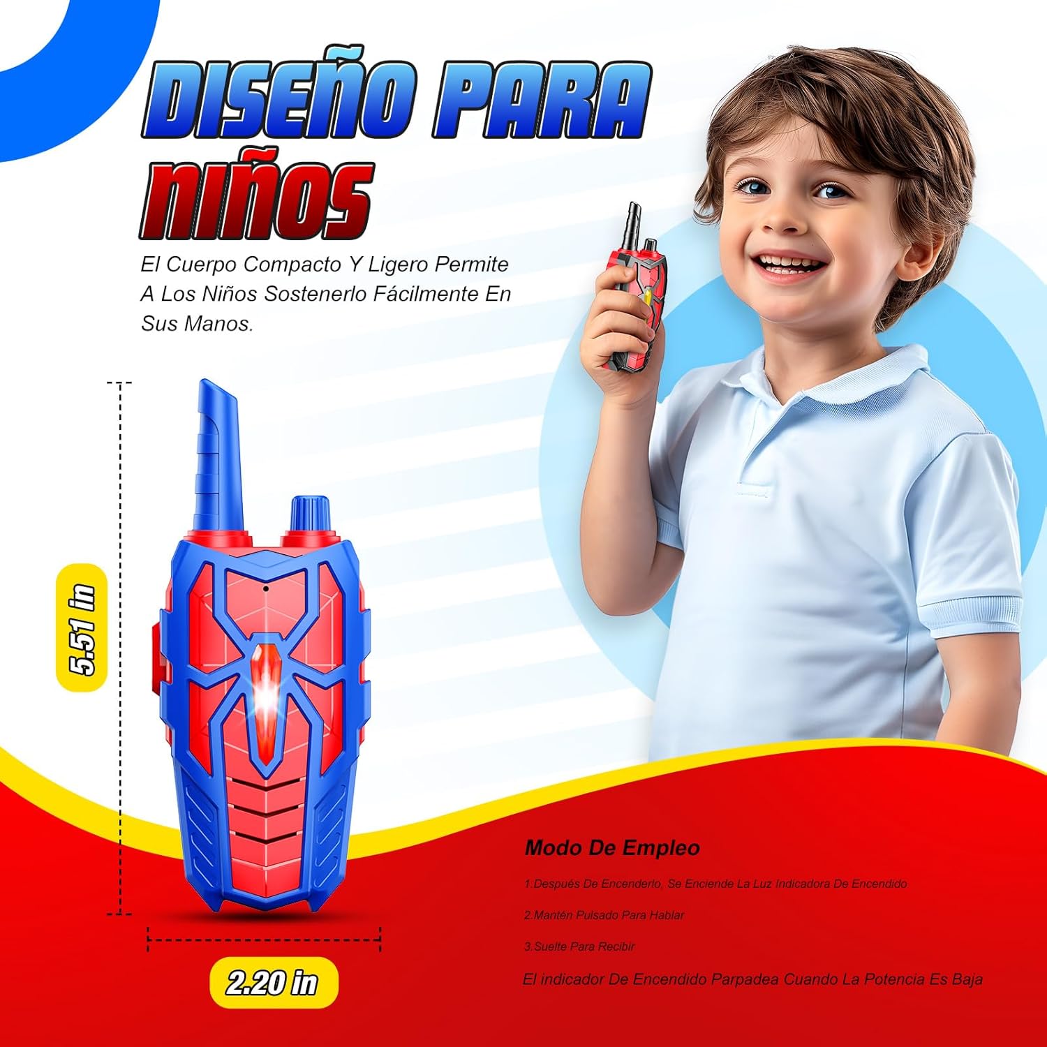 Detalle de Toyokid Walkie Talkie niños 1000 ft