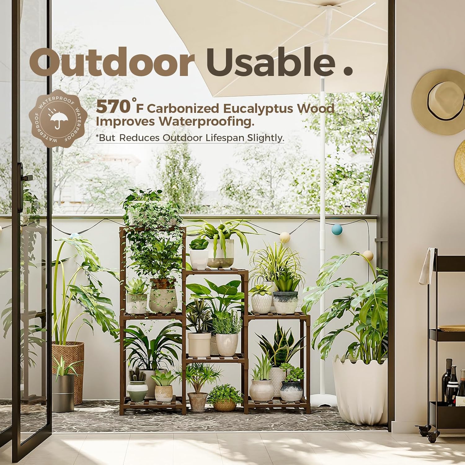Thumbnail 2 de Plant stand for multiple pots with 3 tiers