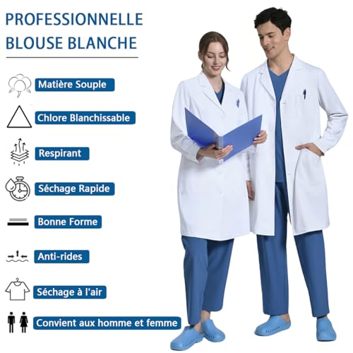 Thumbnail 6 de COCREAZY Blouse Chimie Lycee – blouse laboratoire coton/polyester à 3 poches