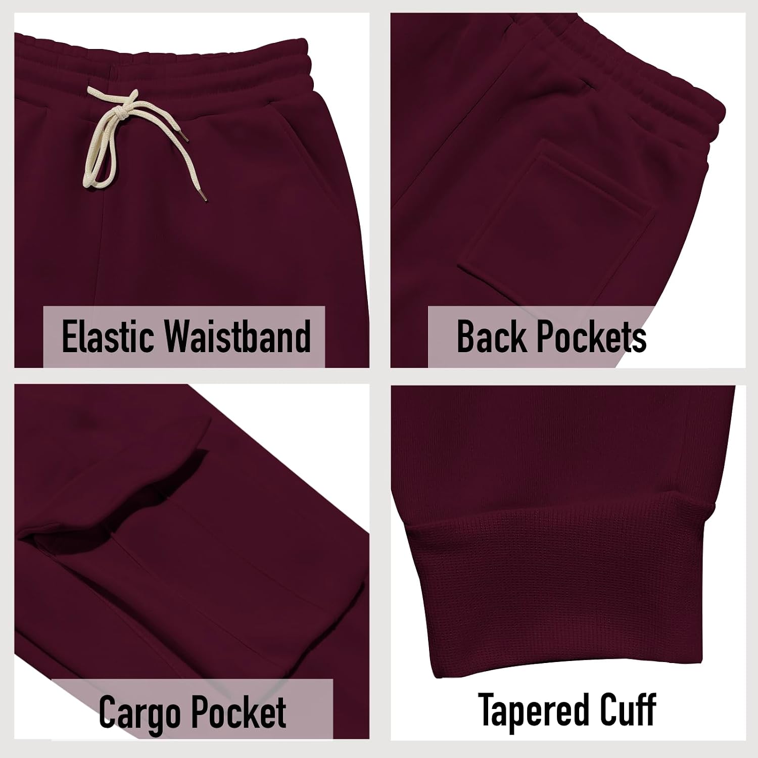 Thumbnail 5 de TRFIC Mens Fleece Cargo Sweatpants baggy joggers