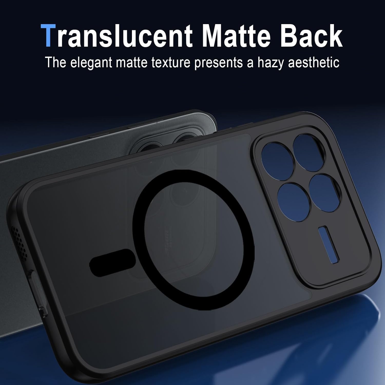 Thumbnail 6 de XTCASE Coque magnétique pour Xiaomi POCO F8 Pro – Transparent noir, protection renforcée