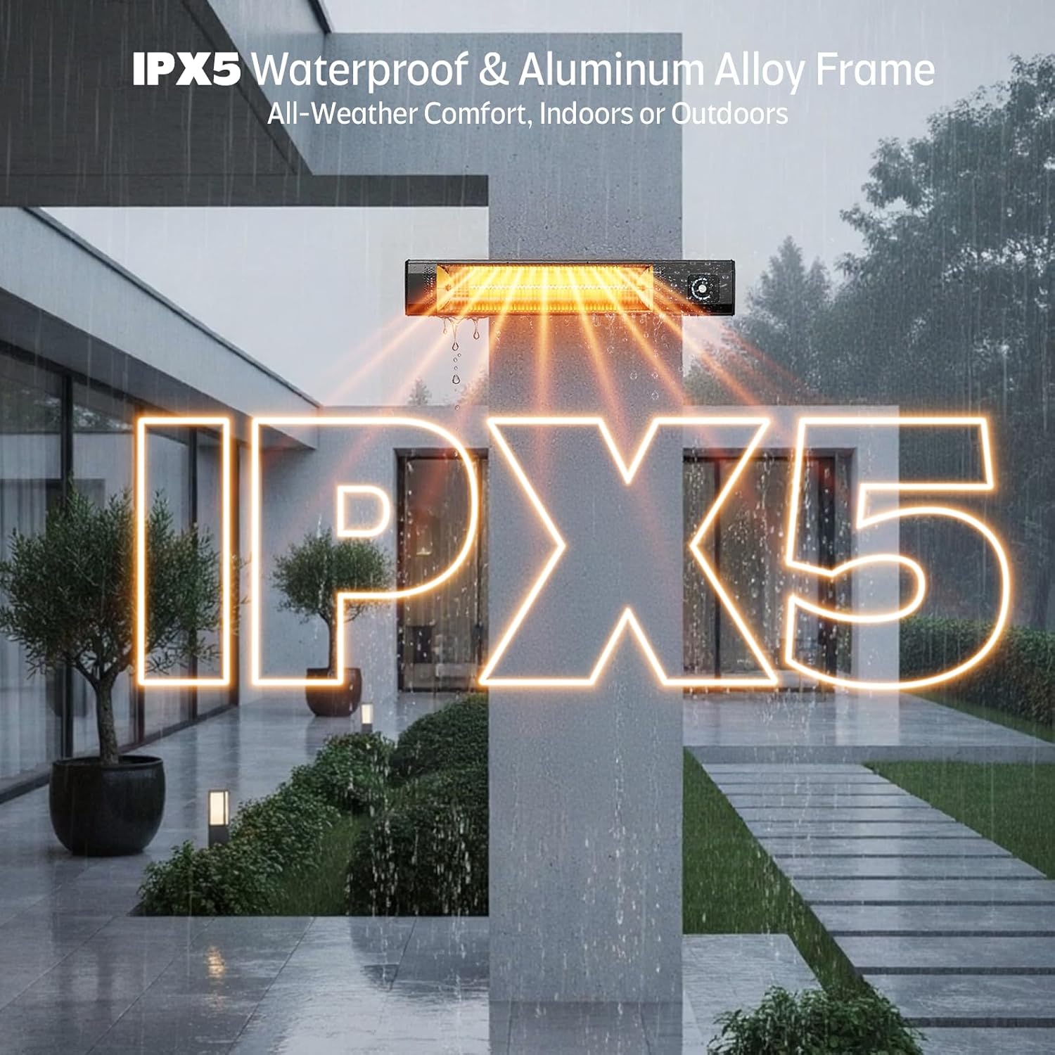 Thumbnail 2 de Wall-Mounted Electric Patio Heater 1500W