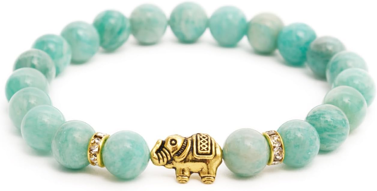 Detalle de Elefant Armband mit echtem Jade – naturgeprüft in Deutschland, Unisex mit Echtheitszertifikat