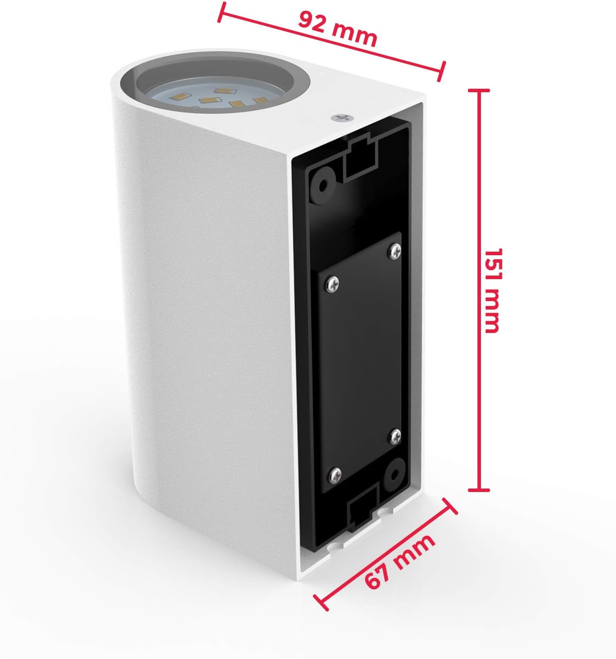 Detalle de B.K.Licht Lampada da parete LED 800Lm