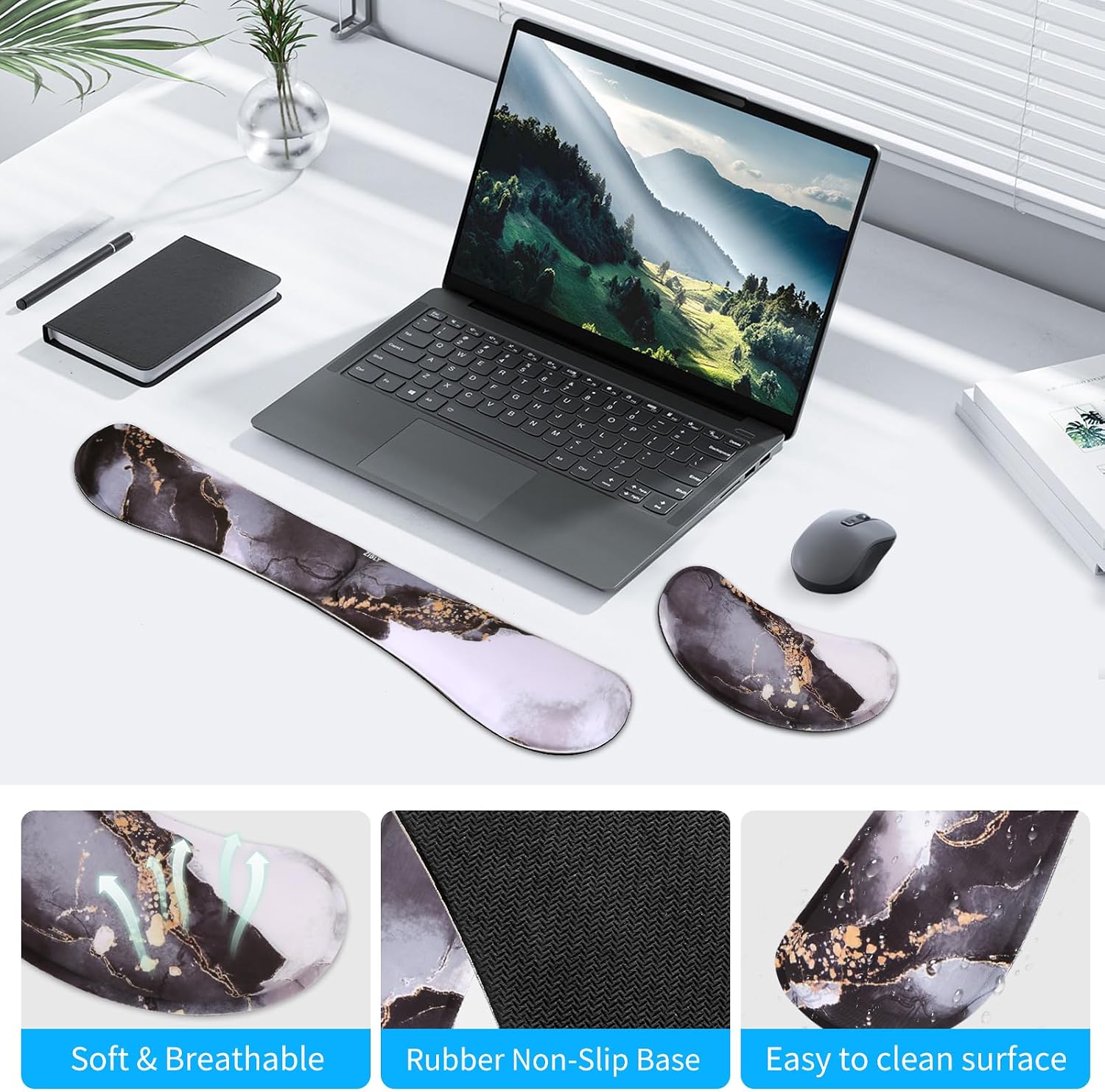Thumbnail 5 de ZIBLY Wrist Rest Keyboard and Mouse Set