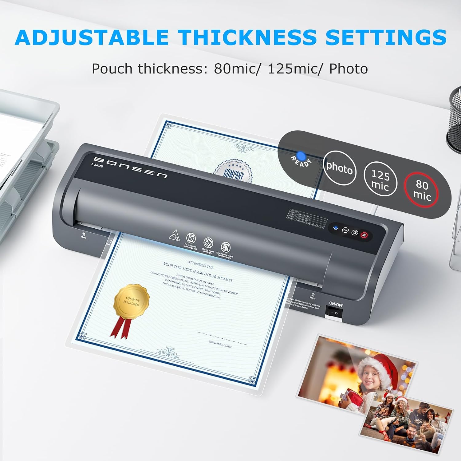 Thumbnail 4 de BONSEN L3402 A3 Laminator 125mic