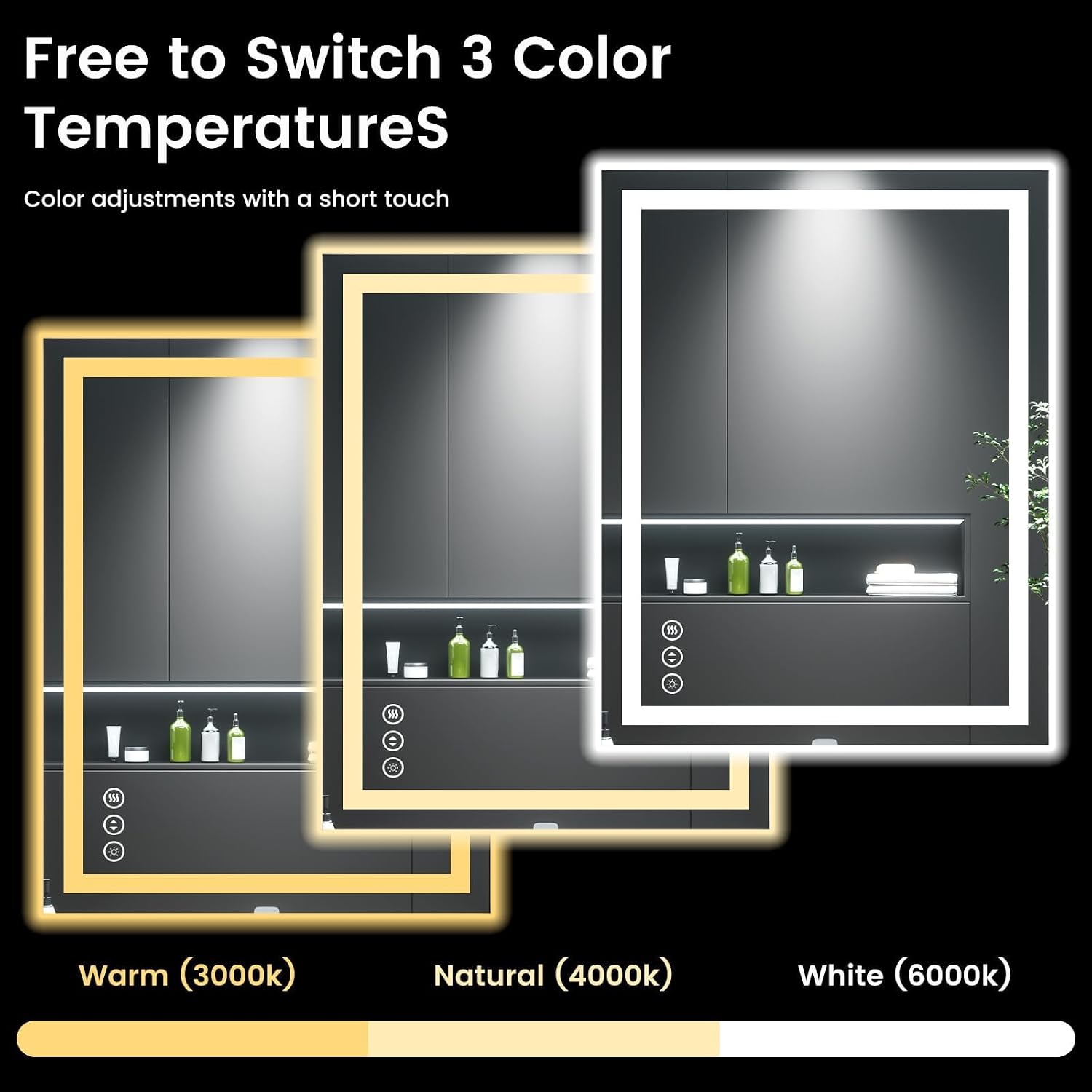 Thumbnail 4 de 24X30 LED Bathroom Mirror with Lights