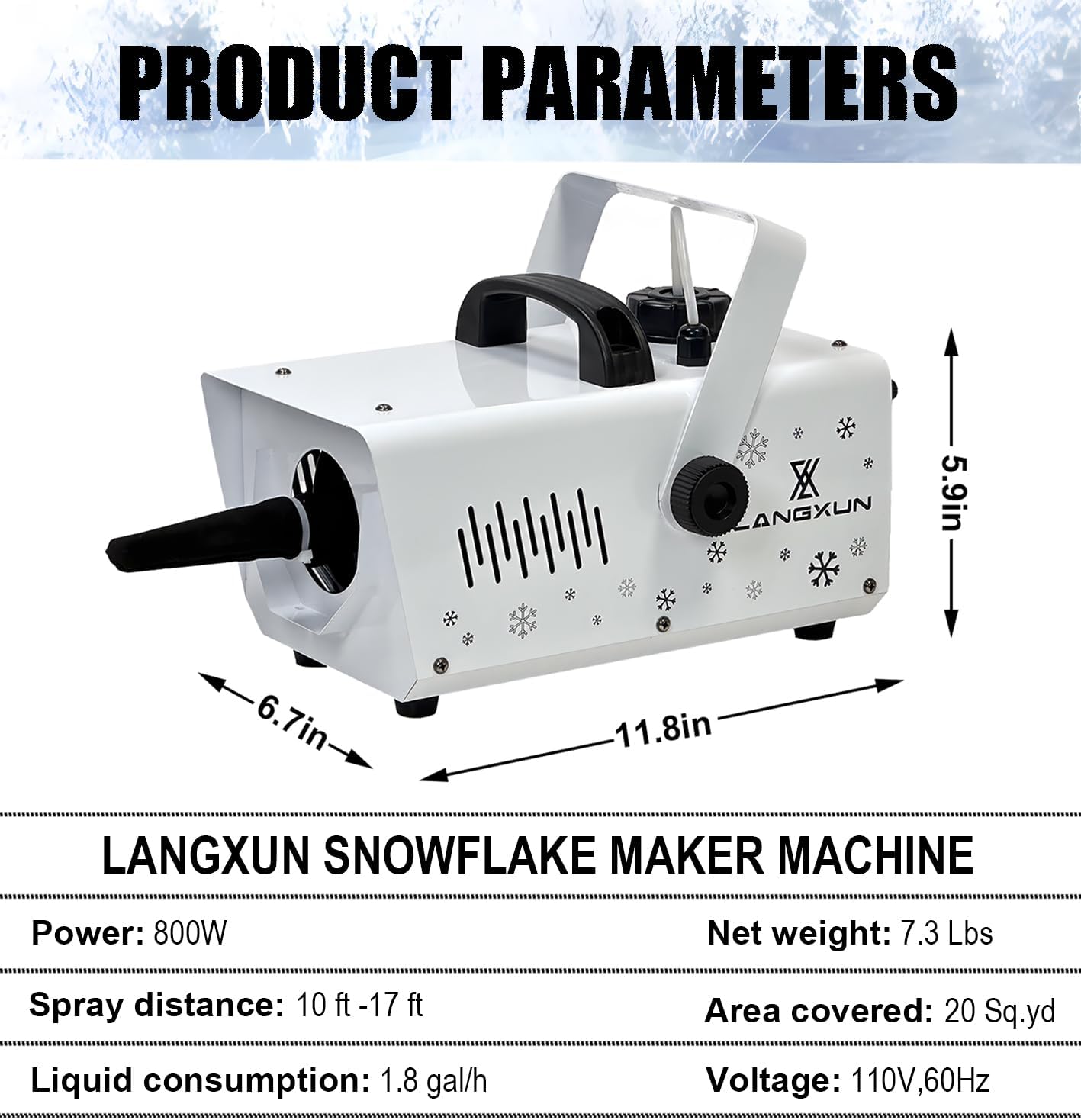 Thumbnail 6 de LANGXUN Snow Machine 800W