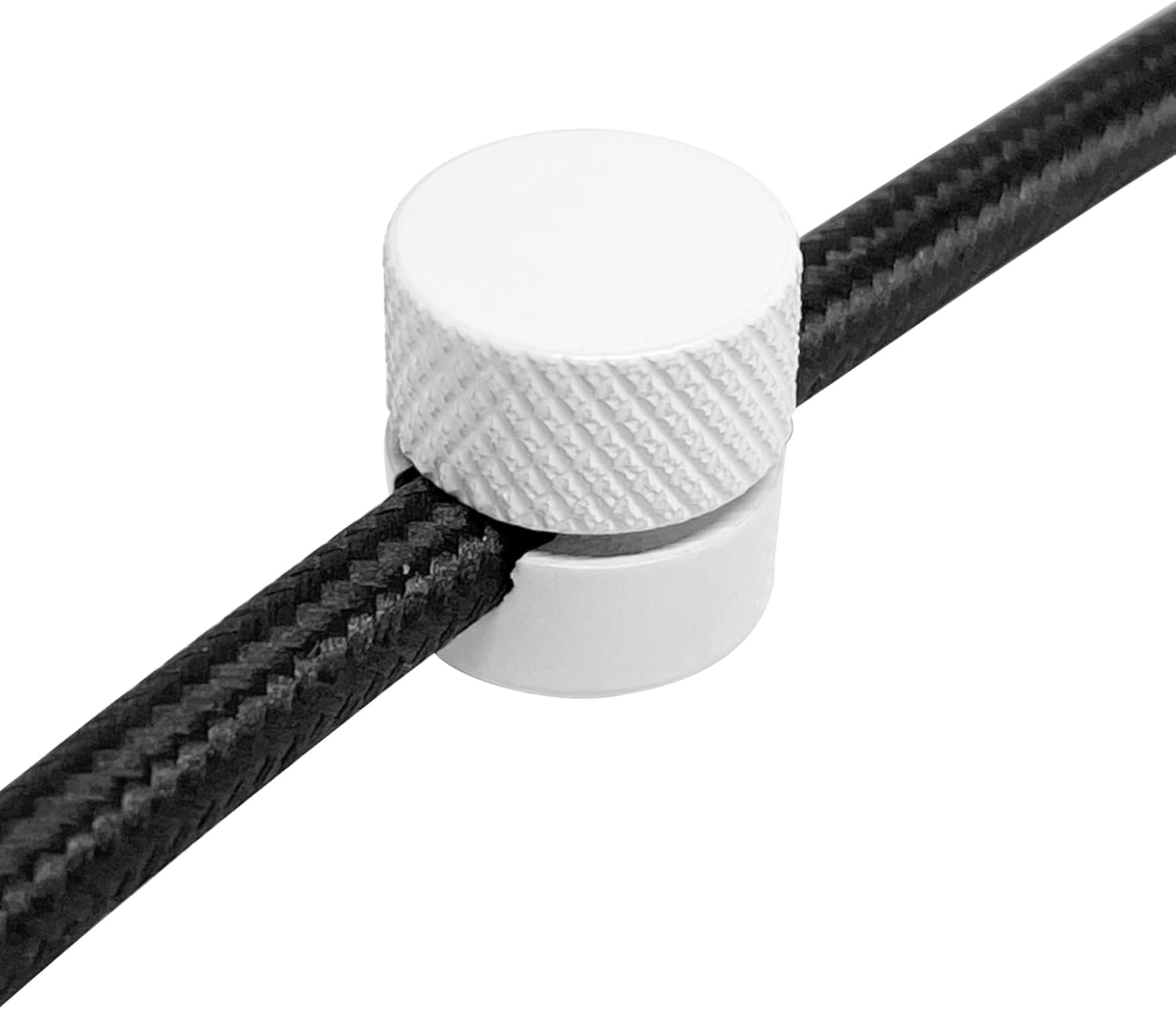 Detalle 2 de smartect Decentratore da parete e soffitto in alluminio per cavi, 2 pezzi ondulato bianco