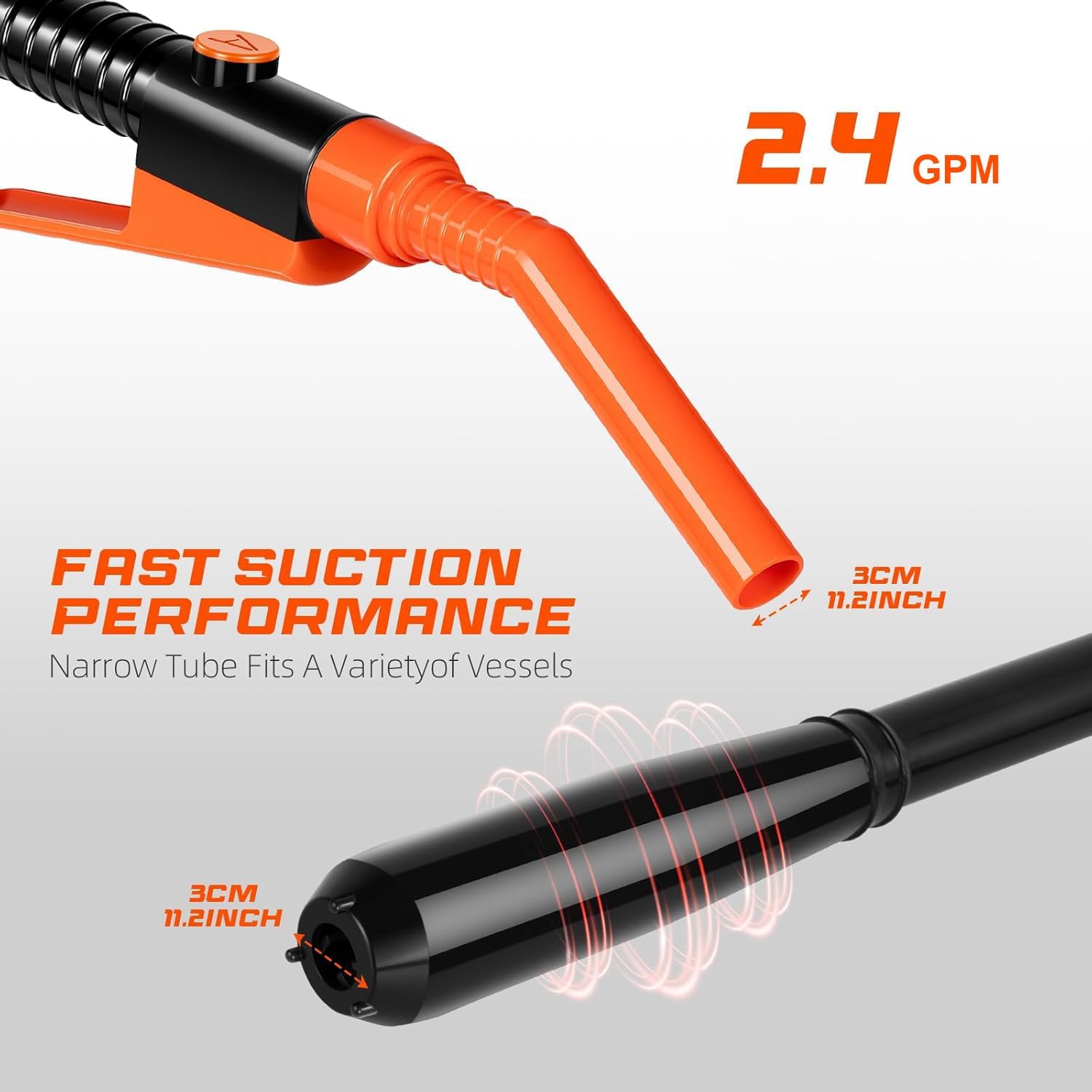 Thumbnail 5 de Portable Transfer Pump 2.4 GPM Electric Siphon Pump ⛽