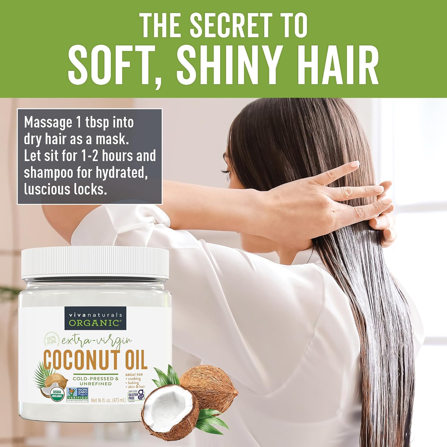 Thumbnail 5 de Viva Naturals Viv-3652 Organic Coconut Oil, 16 fl oz, Cold-Pressed & Unrefined