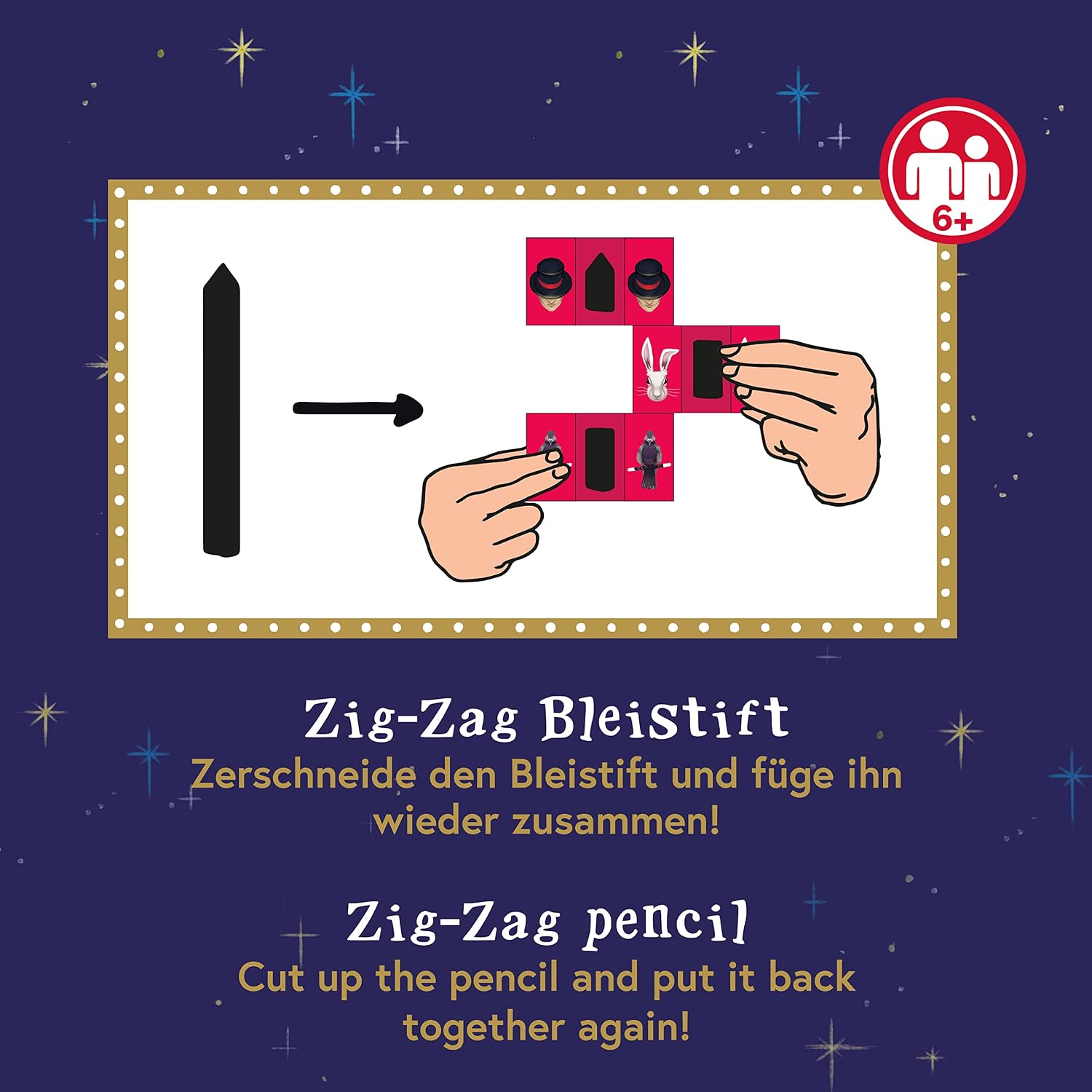 Detalle de TRENDHAUS 957887 Magic Show nr. 2: Zig-Zag-potlood met instructies