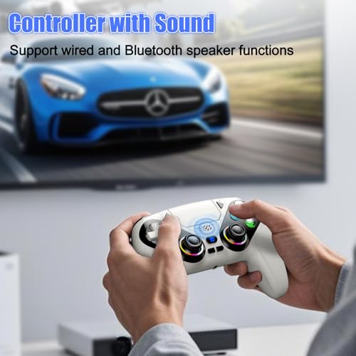 Thumbnail 4 de Gamrombo RGB Wireless Controller für PS5/PC/iOS/Android – Bluetooth Gamepad mit Back Paddles, Touchpad und RGB