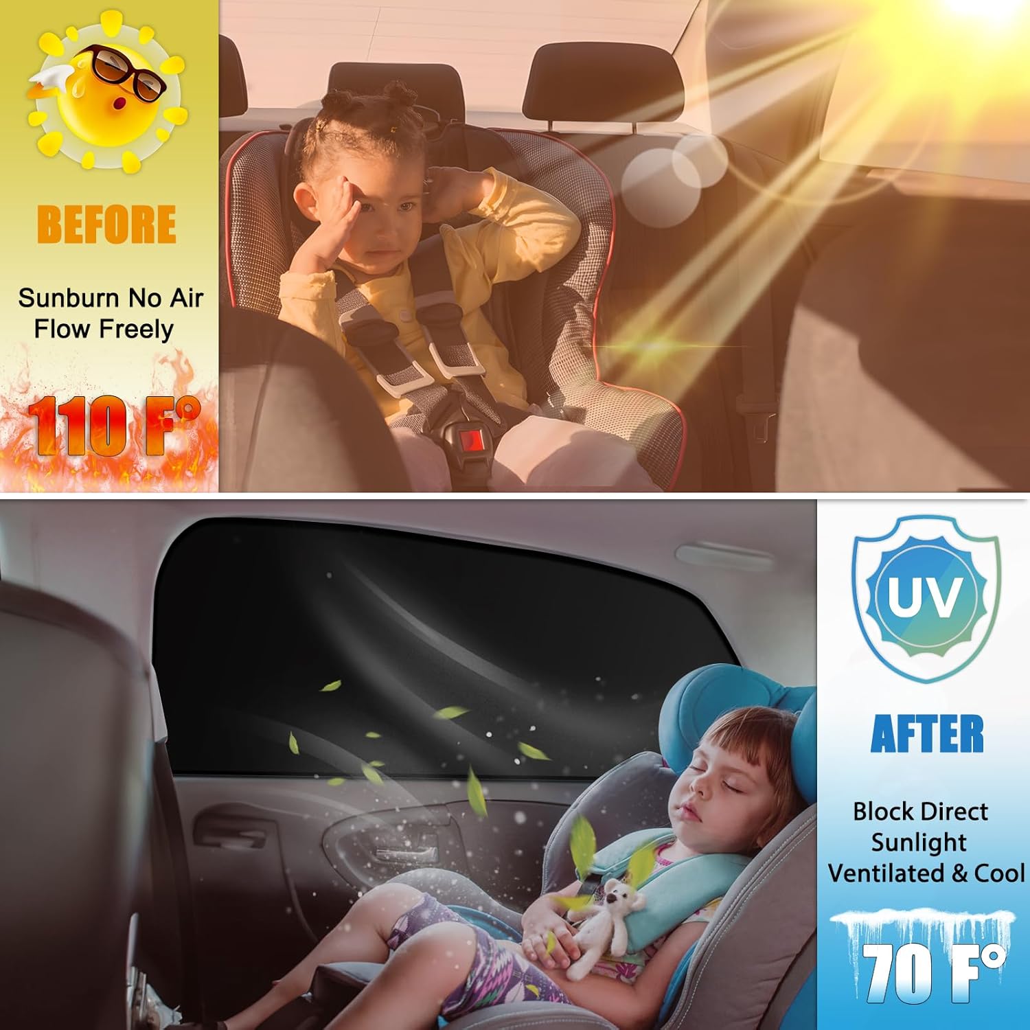 Thumbnail 1 de XCBYT 4-Pack Magnetic Car Shades 100% Blackout