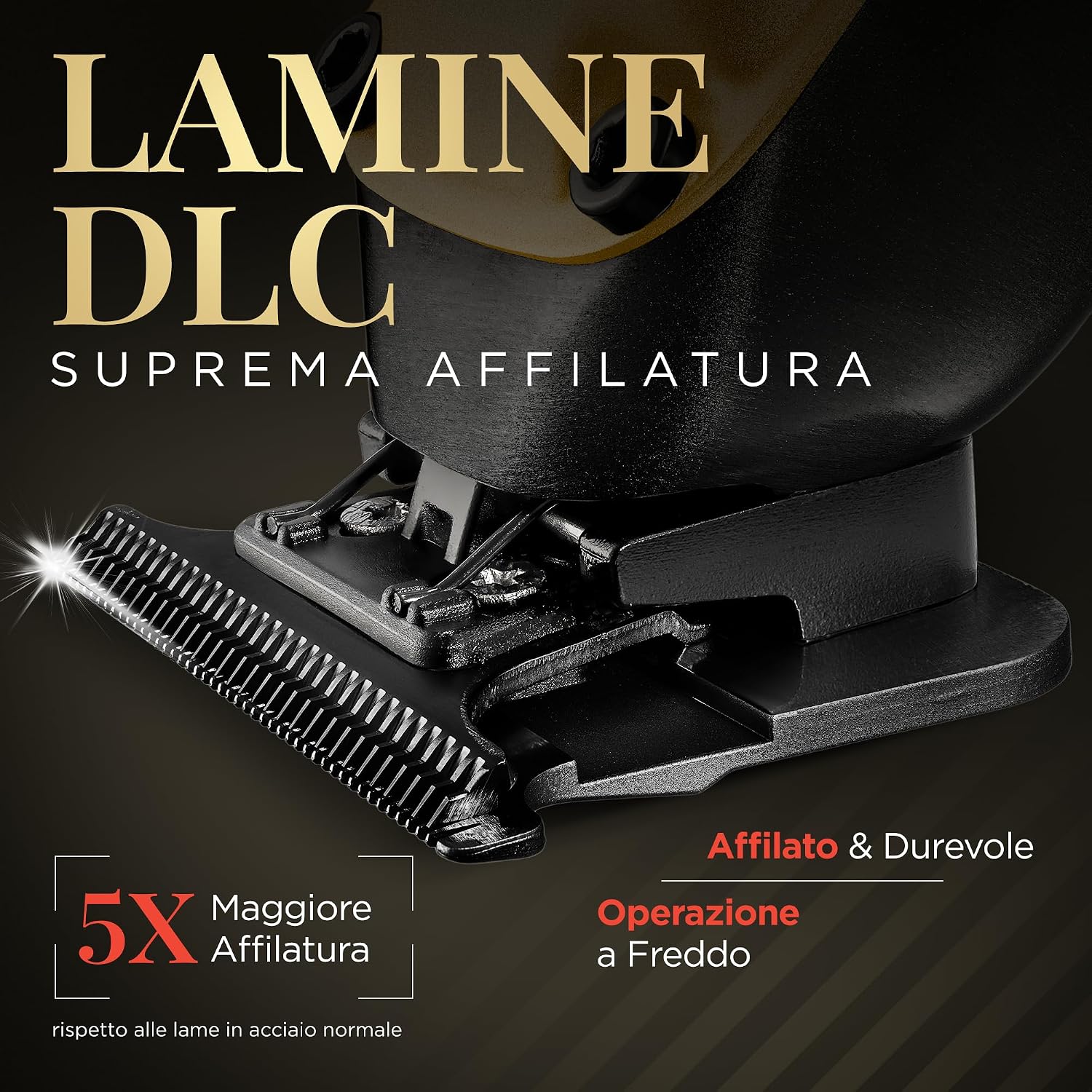 Detalle 2 de Fagaci Macchinetta Professionale Zero Gap — Tagliacapelli Professionale Brushless 7200 RPM e Lame Ceramica/DLC