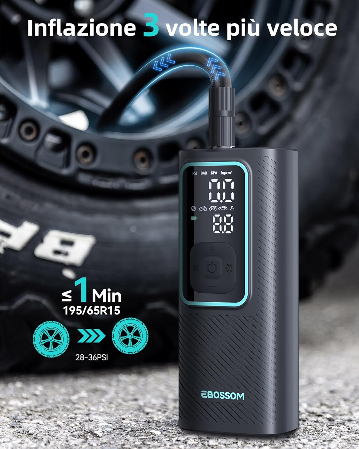 Thumbnail 5 de Compressore Aria Portatile 150 PSI
