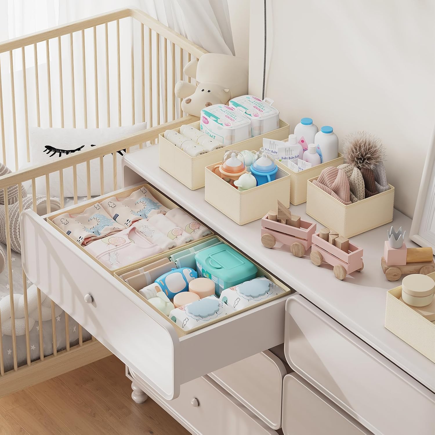 Thumbnail 2 de DIMJ Organizer per cassetti 15 pezzi beige
