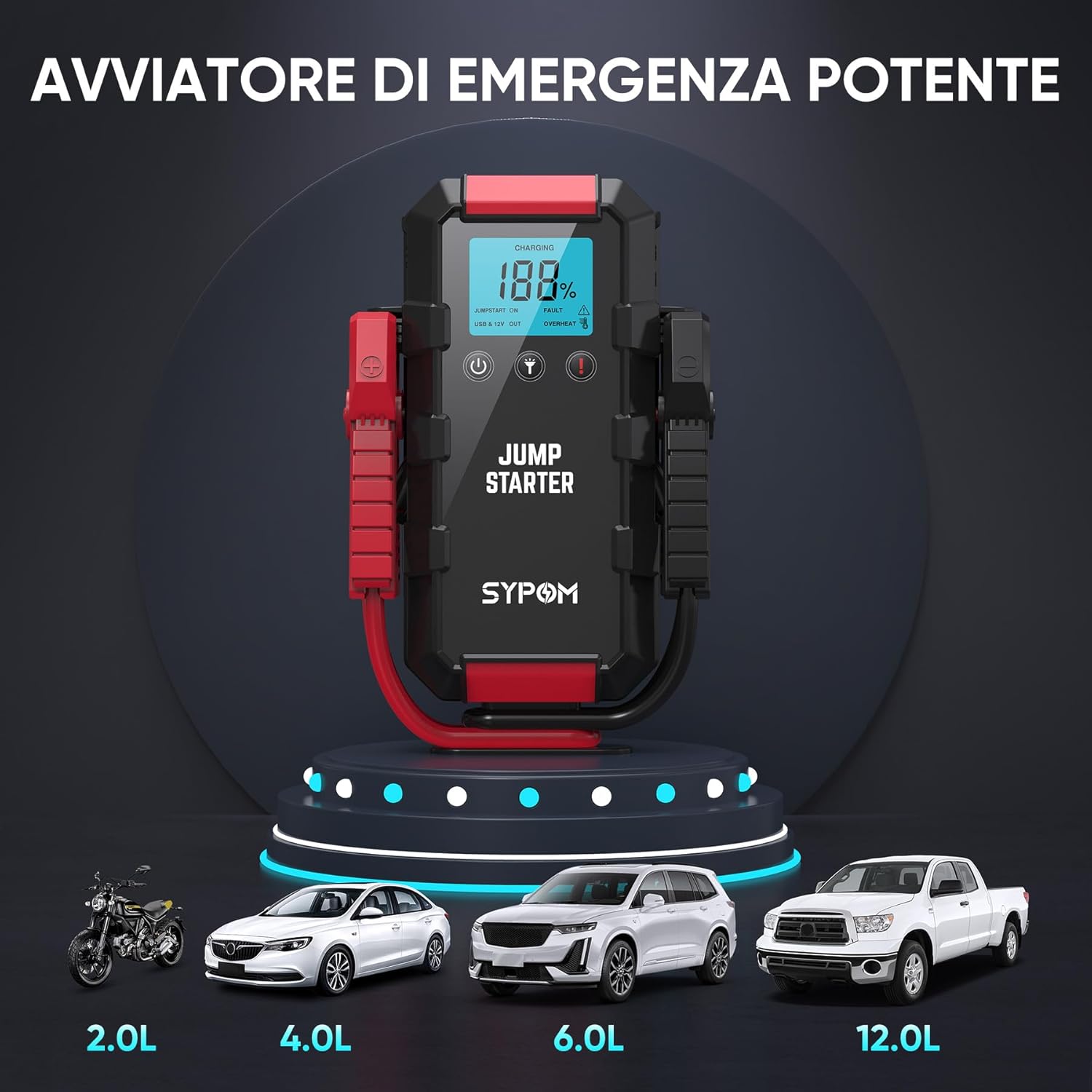 Detalle 2 de SYPOM Avviatore Batteria Auto 6000A