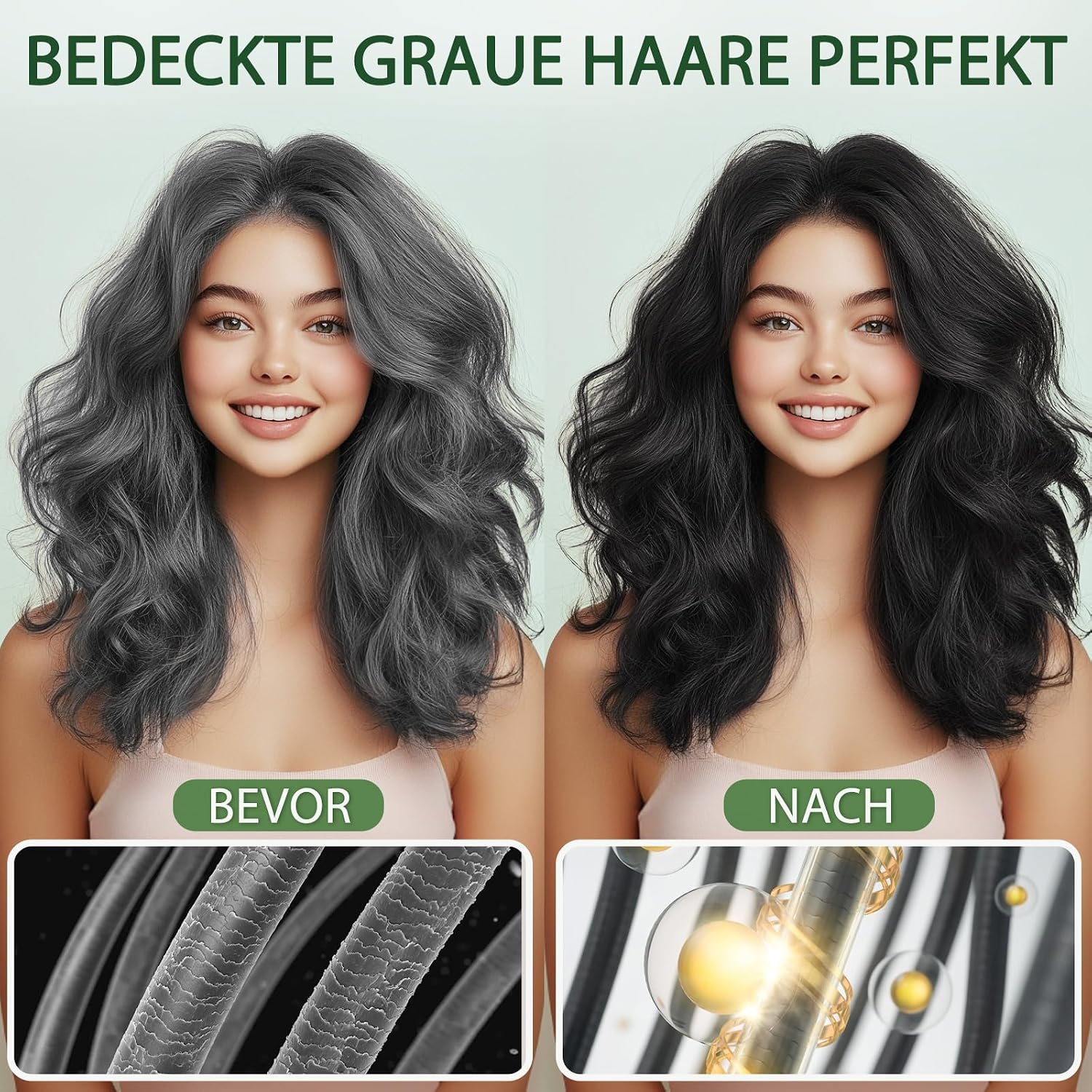 Detalle 2 de Black Hair Dye Haarfärbeshampoo 500 ml