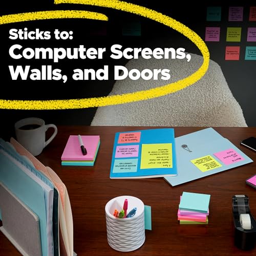 Thumbnail 7 de Post-it Super Sticky Notes 3 x 3 in, Supernova Neons (24 Pads)