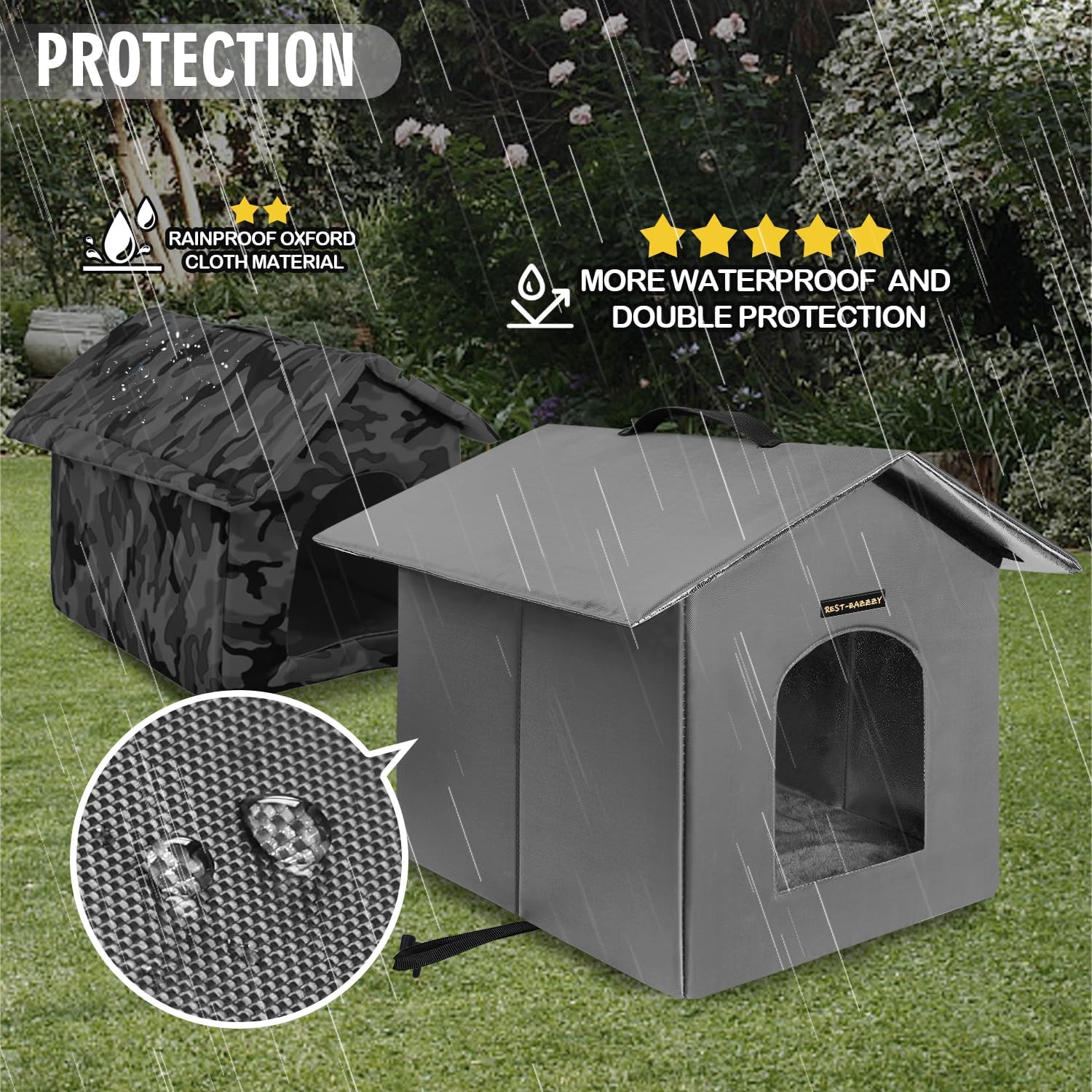Detalle de Rest-Eazzzy Outdoor Cat House 13in