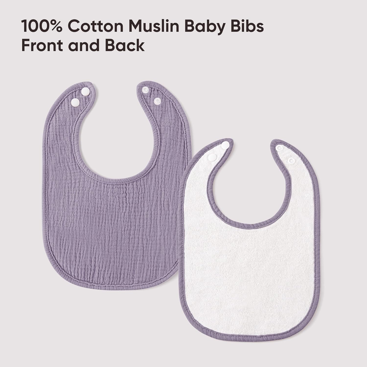 Thumbnail 4 de bearmoss Muslin Baby Dribble Bibs (100% Cotton) – 8-Pack Adjustable Bandana Drool Bibs