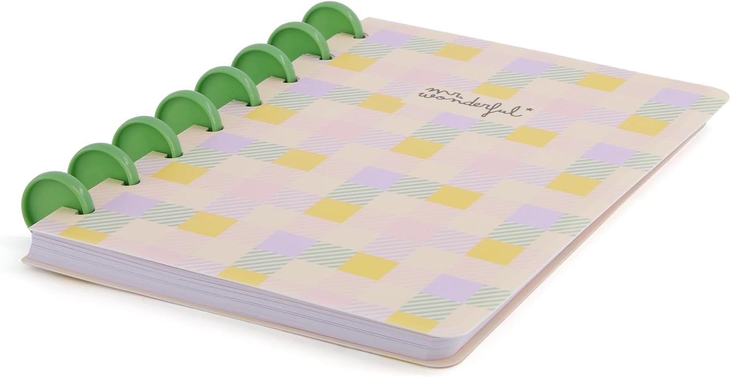 Thumbnail 1 de Mr.Wonderful Cahier A5 – Carreaux jaunes, verts et lilas : carnet pratique et écoresponsable