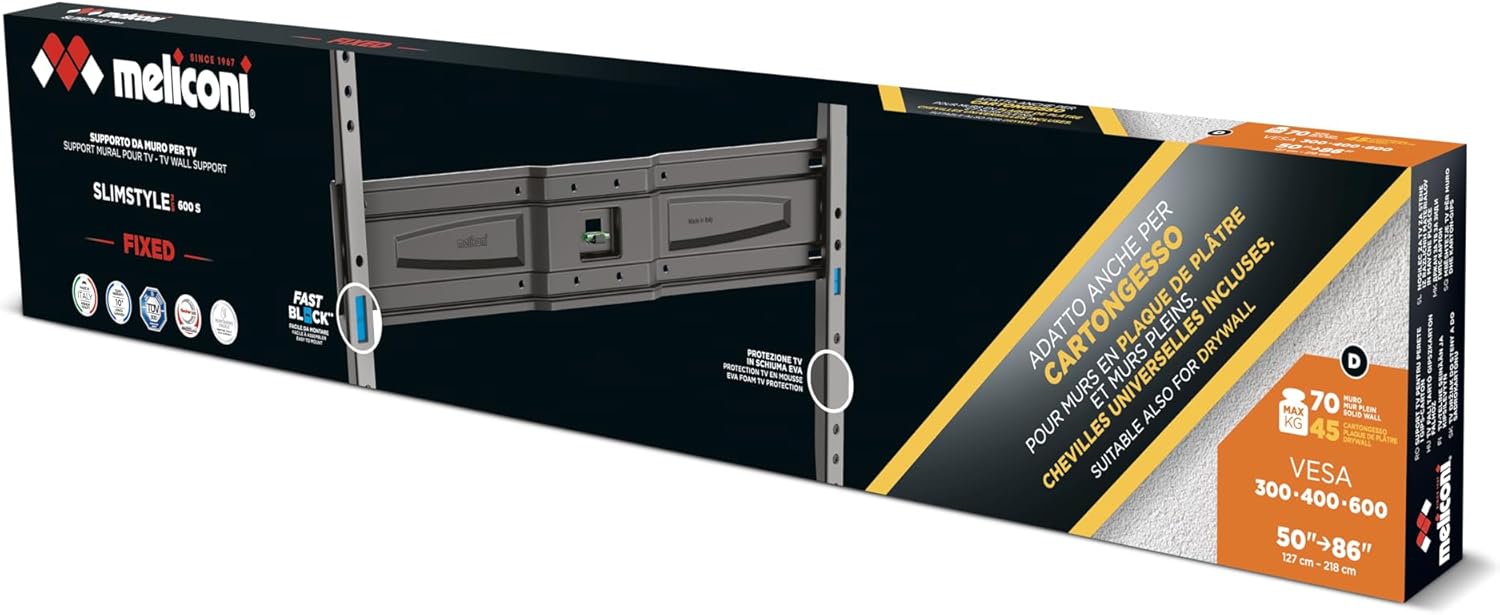 Detalle 2 de Meliconi Slimstyle Plus 600 S Soporte TV Pared 50-86"