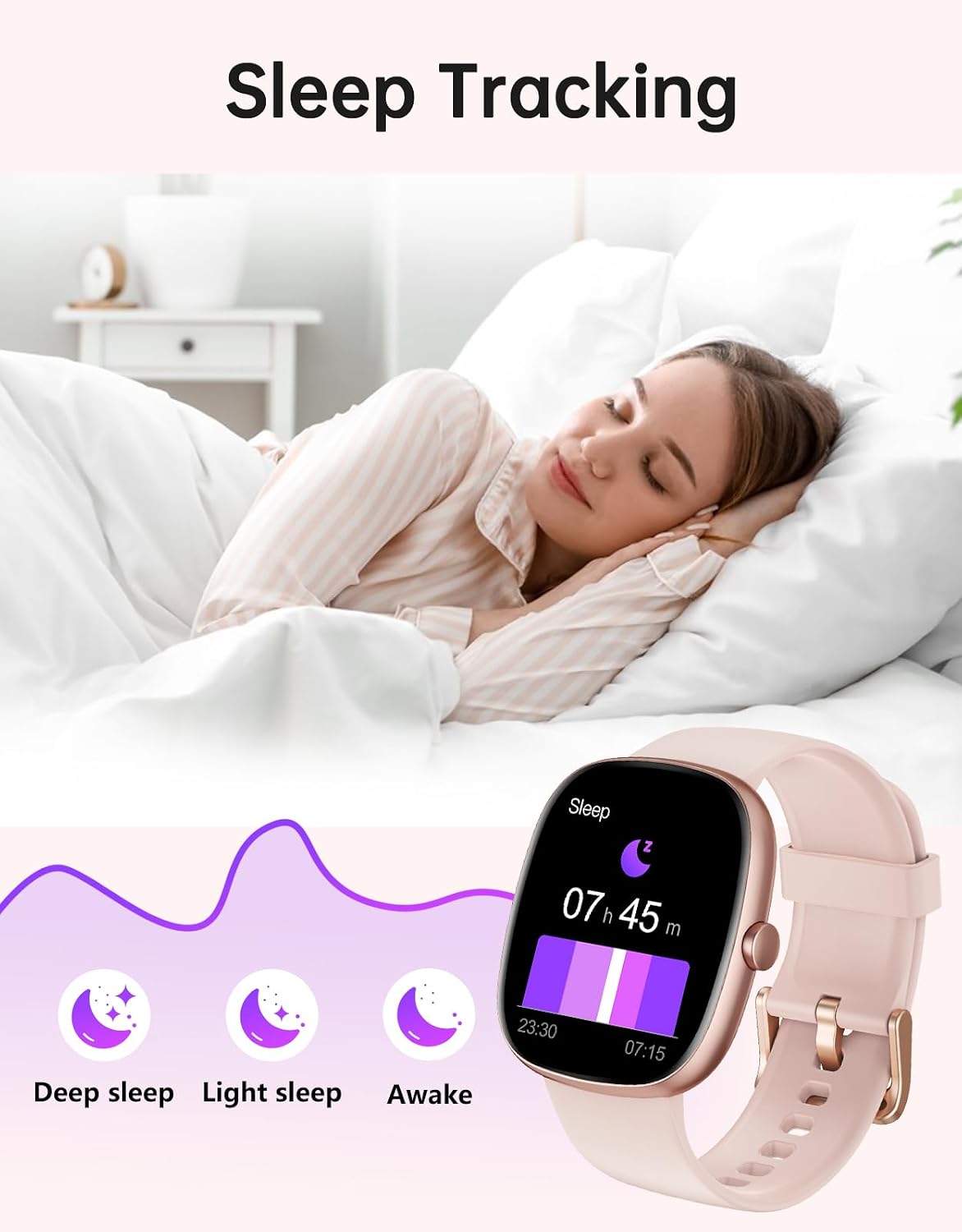 Detalle 1 de HUAKUA Smart Watch for Women 1.85