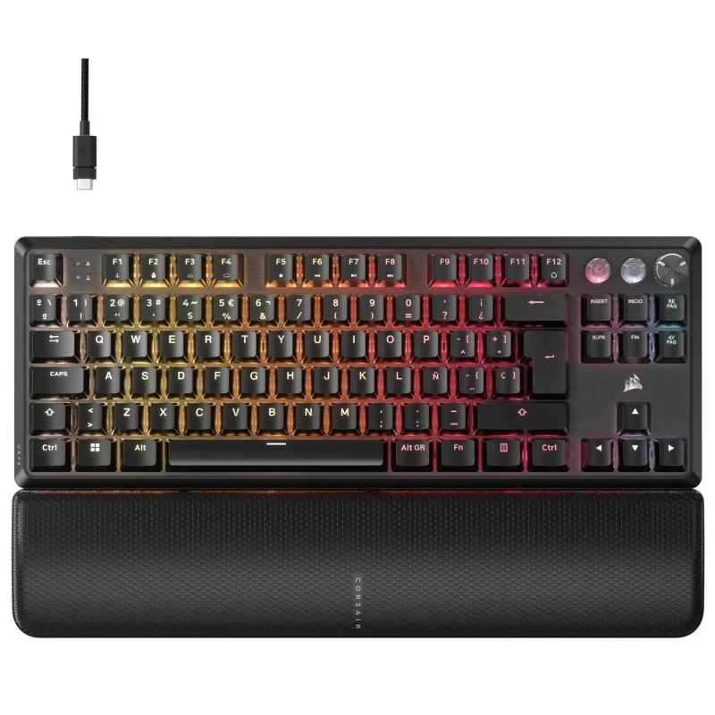 Detalle de Corsair K70 PRO TKL teclado mecánico gaming