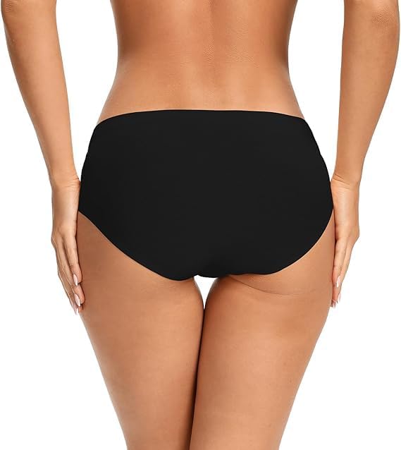 Thumbnail 3 de VOENXE Seamless Women's Hipster Underwear, No-Show Full Coverage, 5-Pack