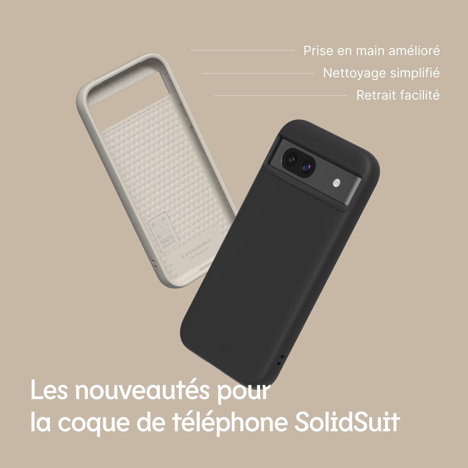 Thumbnail 4 de RhinoShield SolidSuit pour Pixel 8a — Coque Fine avec absorption des chocs et finition mate