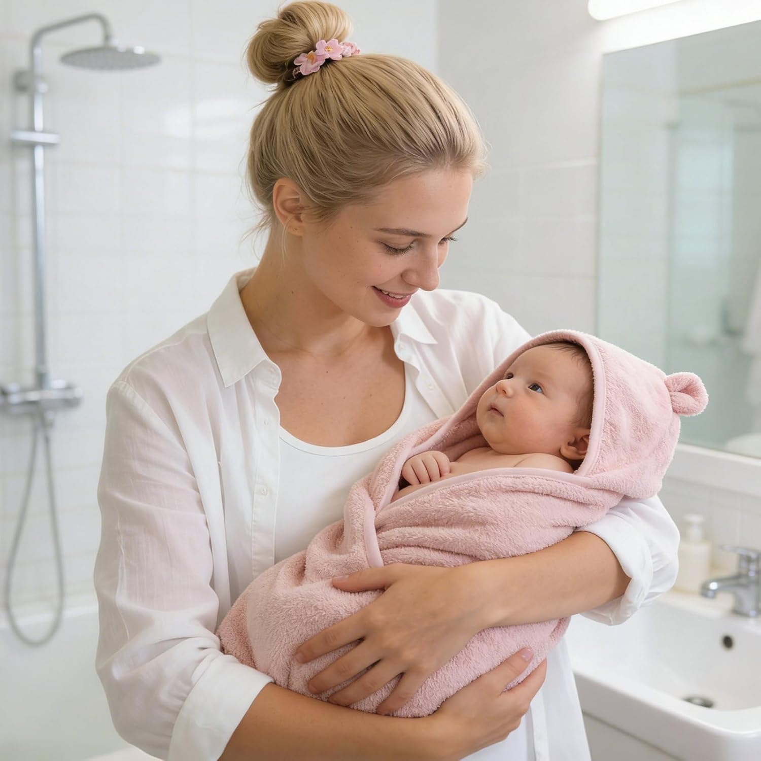 Detalle 1 de LifeTree Baby Hooded Towel 30 x 30 Inches